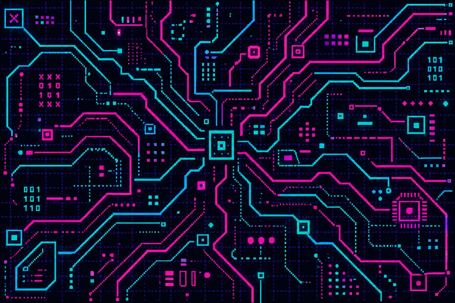 Cyberpunk circuit pattern